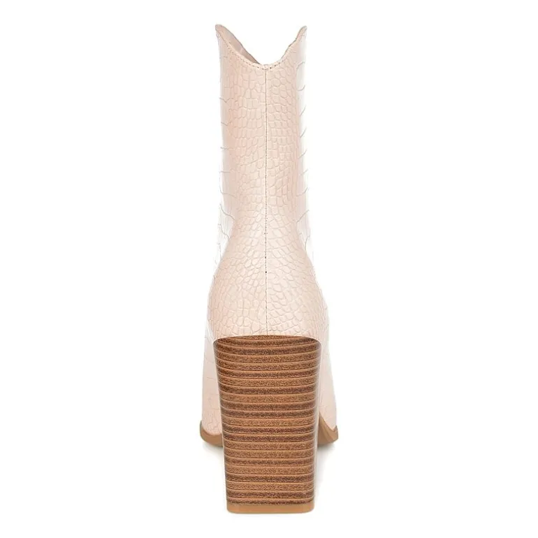 Journee Collection Womens Brekinn Stacked Heel Booties