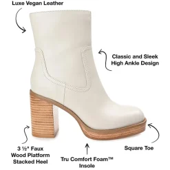 Journee Collection Womens Brittany Block Heel Booties