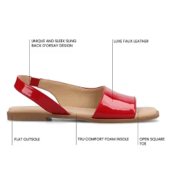 Journee Collection Womens Brinsley Slingback Strap Flat Sandals