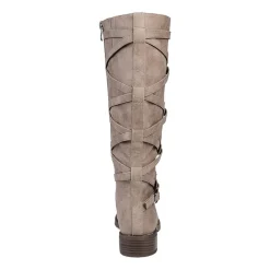 Journee Collection Womens Carly Wide Calf Stacked Heel Riding Boots
