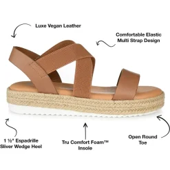 Journee Collection Womens Caroline Wedge Sandals