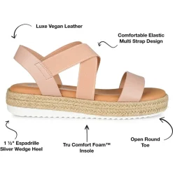 Journee Collection Womens Caroline Wedge Sandals