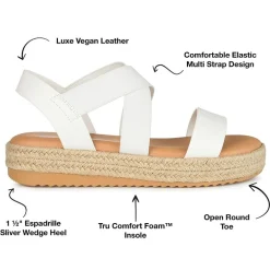 Journee Collection Womens Caroline Wedge Sandals