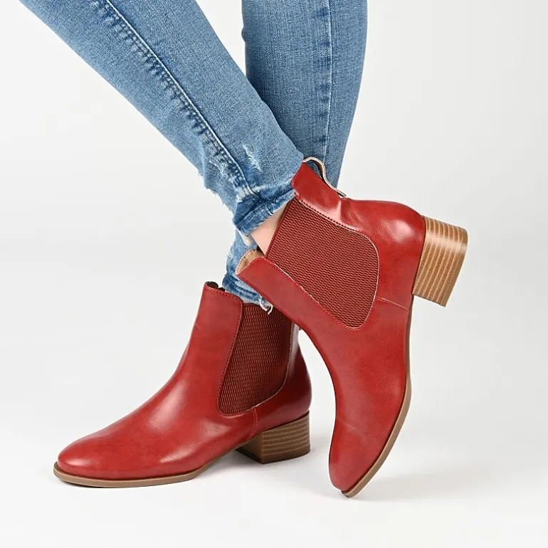 Journee Collection Womens Chayse Stacked Heel Booties