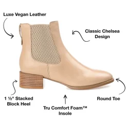 Journee Collection Womens Chayse Stacked Heel Booties