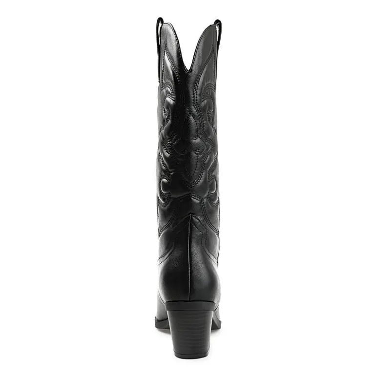Journee Collection Womens Chantry Stacked Heel Dress Boots