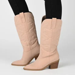 Journee Collection Womens Chantry Stacked Heel Dress Boots