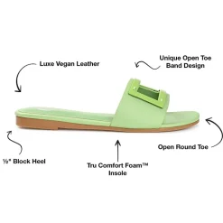 Journee Collection Womens Clair Slide Sandals