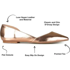 Journee Collection Womens Cortni D'Orsey Ballet Flats
