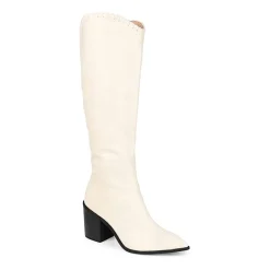 Journee Collection Womens Daria Wide Calf Stacked Heel Riding Boots