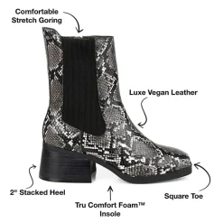 Journee Collection Womens Desree Stacked Heel Booties