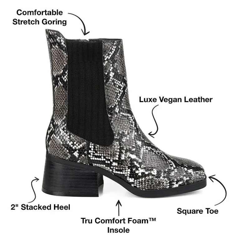 Journee Collection Womens Desree Stacked Heel Booties