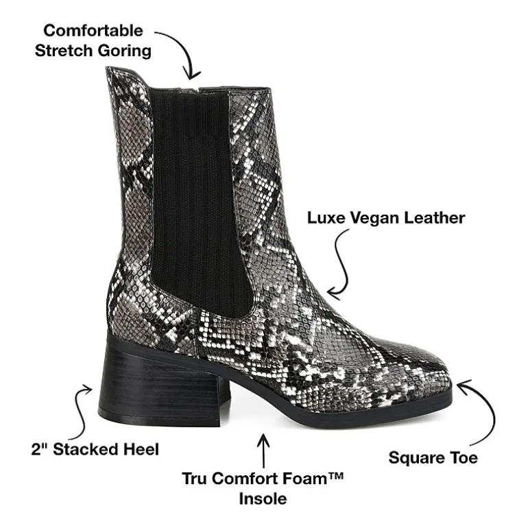 Journee Collection Womens Desree Stacked Heel Booties