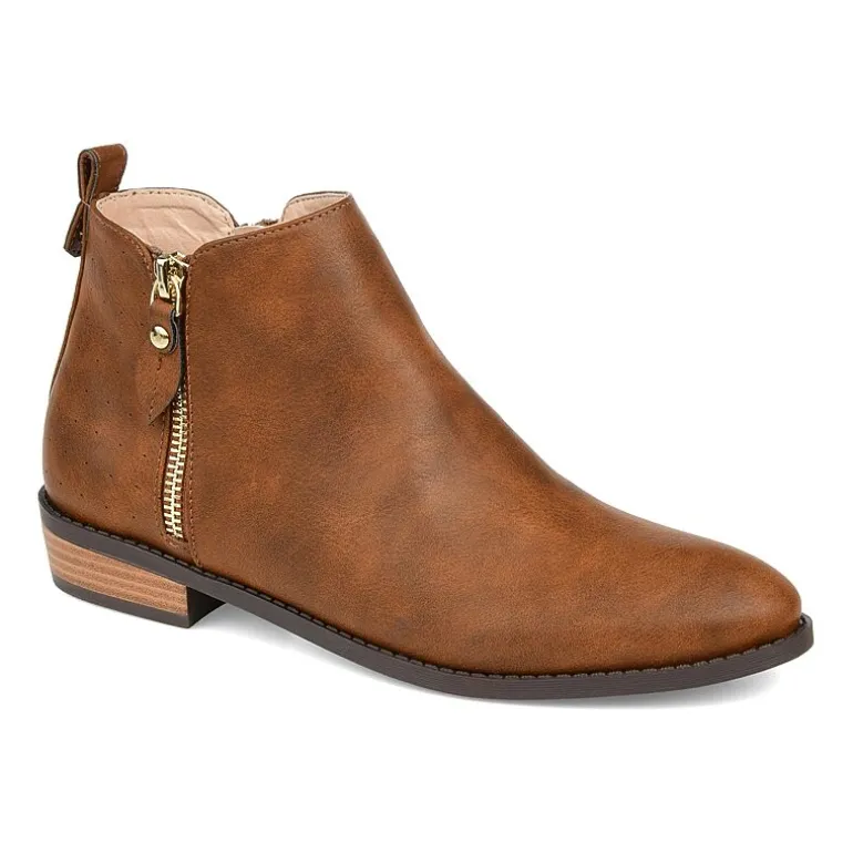 Journee Collection Womens Ellis Stacked Heel Booties