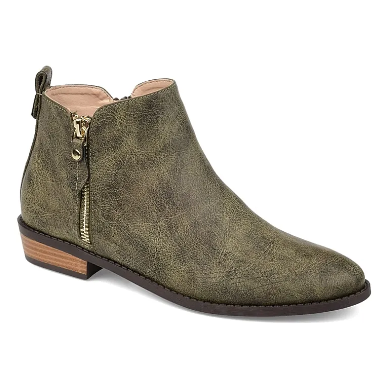 Journee Collection Womens Ellis Stacked Heel Booties