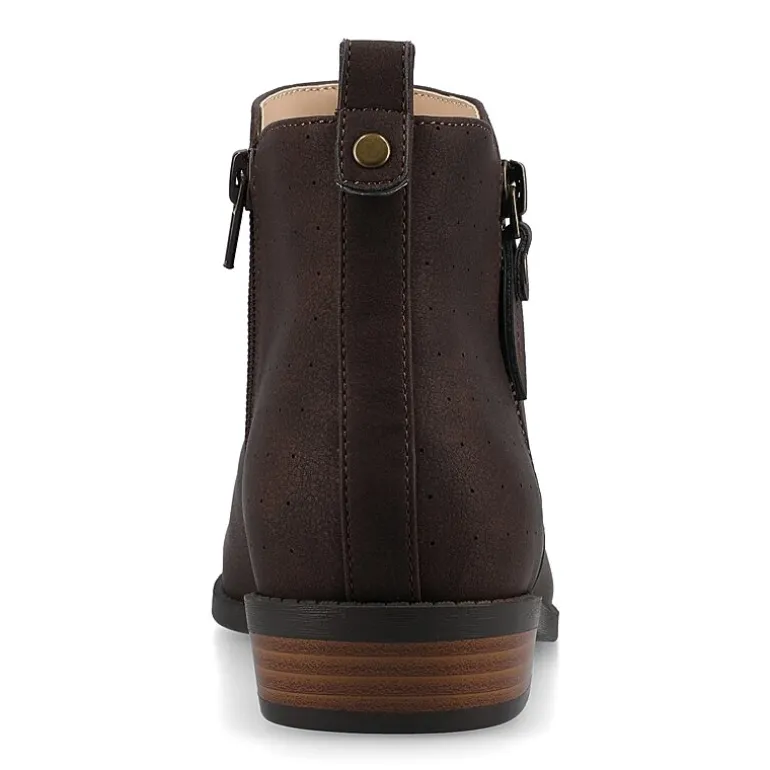 Journee Collection Womens Ellis Stacked Heel Booties