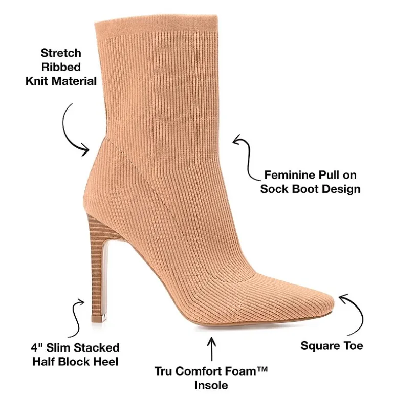 Journee Collection Womens Elissa Stacked Heel Booties