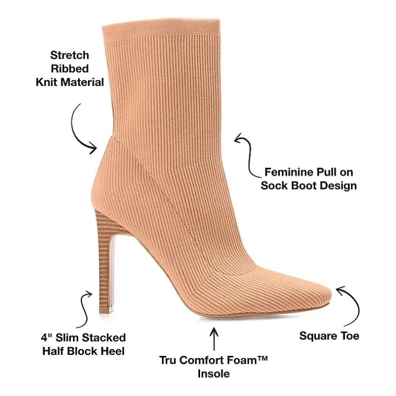 Journee Collection Womens Elissa Stacked Heel Booties