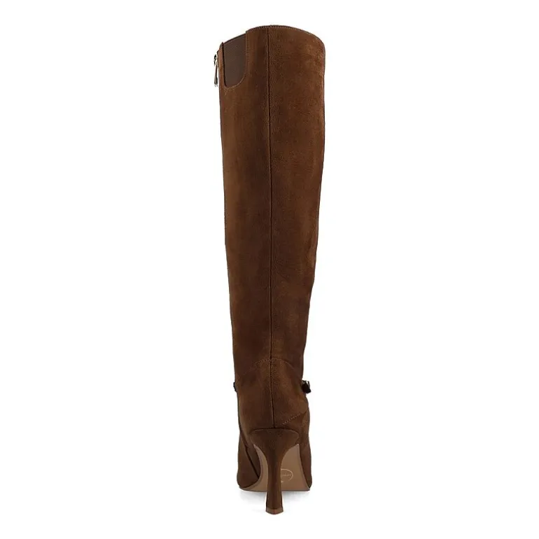 Journee Collection Womens Elara-Wdwc Wide Calf Stiletto Heel Dress Boots Wide Width