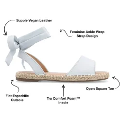 Journee Collection Womens Emelie Ankle Strap Flat Sandals