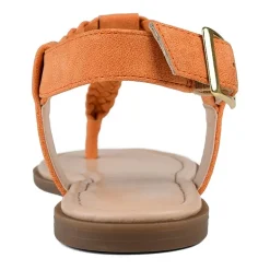 Journee Collection Womens Genevive Ankle Strap Flat Sandals
