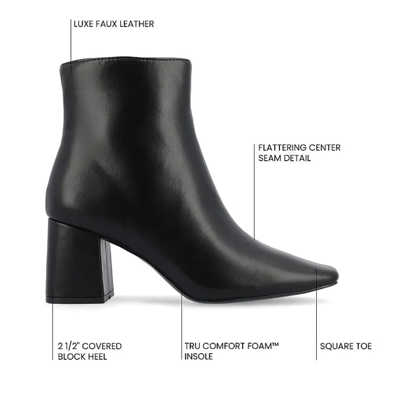 Journee Collection Womens Haylinn Block Heel Booties