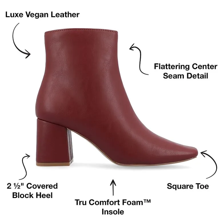 Journee Collection Womens Haylinn Block Heel Booties