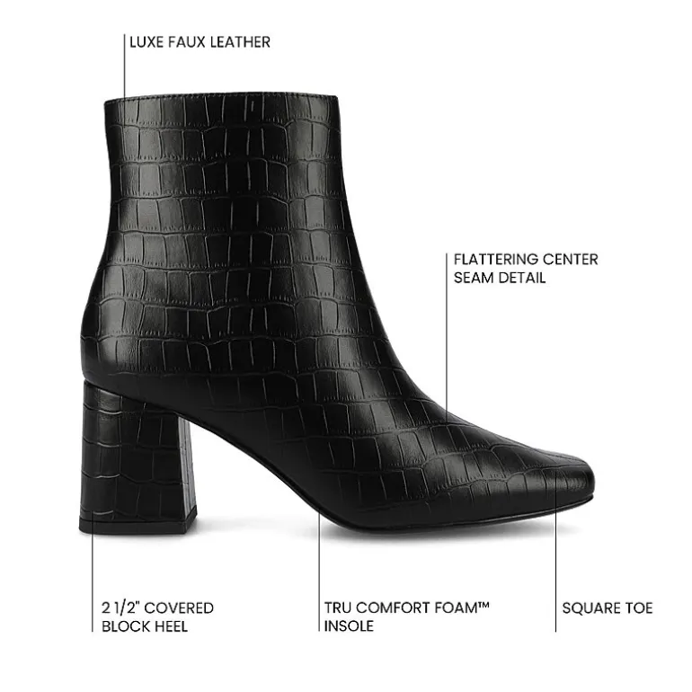 Journee Collection Womens Haylinn Block Heel Booties