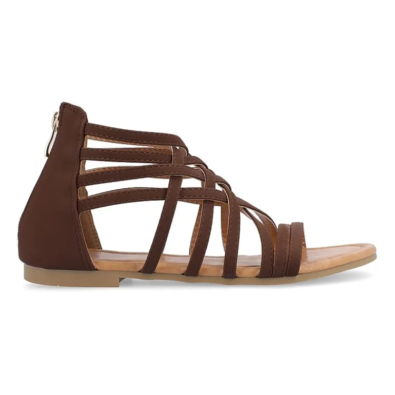 Journee Collection Womens Hanni Criss Cross Strap Gladiator Sandals