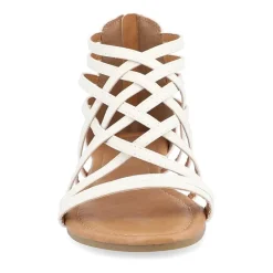 Journee Collection Womens Hanni Criss Cross Strap Gladiator Sandals