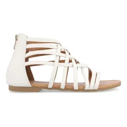 Journee Collection Womens Hanni Criss Cross Strap Gladiator Sandals
