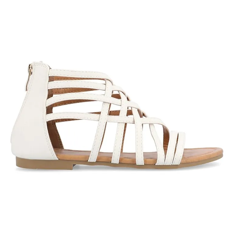 Journee Collection Womens Hanni Criss Cross Strap Gladiator Sandals