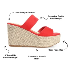 Journee Collection Womens Ilyana Wedge Sandals