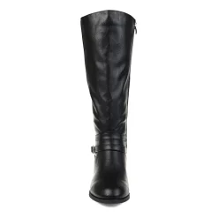 Journee Collection Womens Ivie Extra Wide Calf Stacked Heel Zip Riding Boots