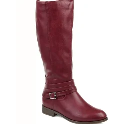 Journee Collection Womens Ivie Extra Wide Calf Stacked Heel Zip Riding Boots