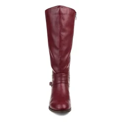 Journee Collection Womens Ivie Extra Wide Calf Stacked Heel Zip Riding Boots