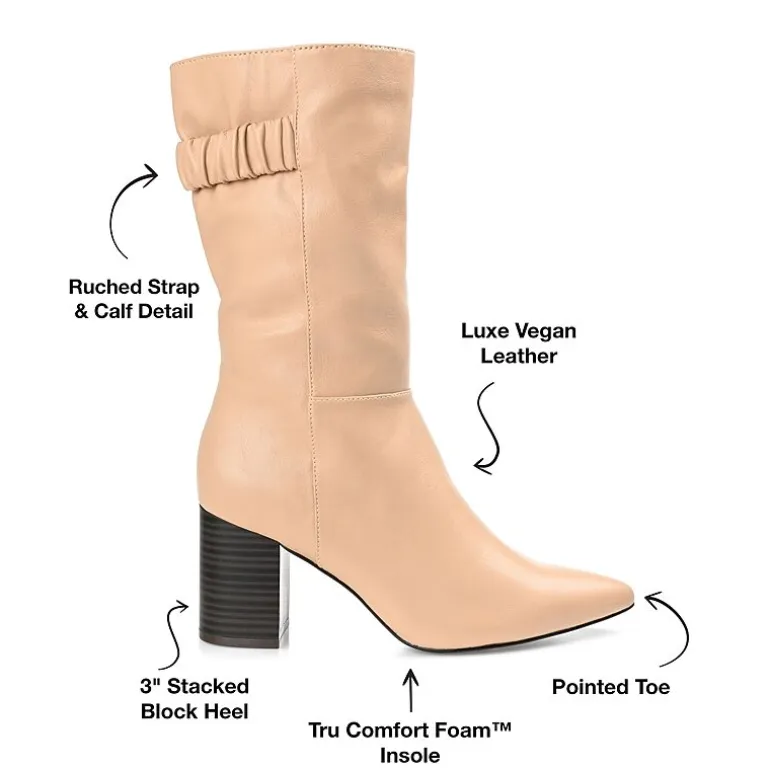 Journee Collection Womens Jc Wilo Stacked Heel Riding Boots