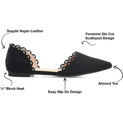 Journee Collection Womens Jezlin Slip-on Pointed Toe Ballet Flats