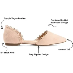 Journee Collection Womens Jezlin Slip-on Pointed Toe Ballet Flats