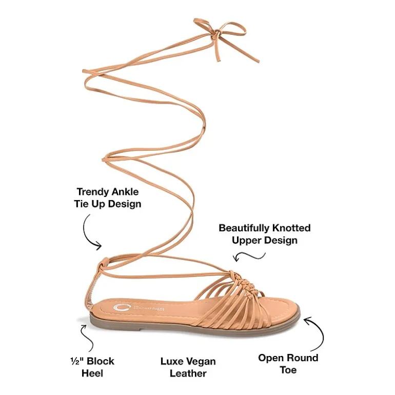 Journee Collection Womens Jess Strap Sandals