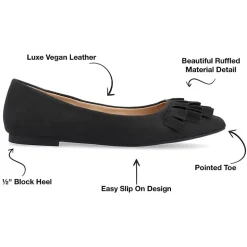 Journee Collection Womens Judy Slip-on Pointed Toe Ballet Flats