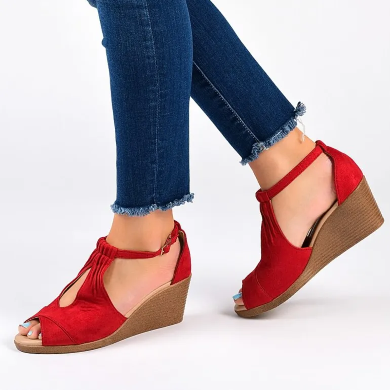 Journee Collection Womens Kedzie Wedge Sandals