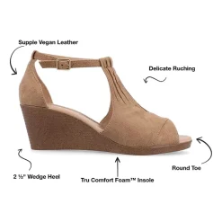 Journee Collection Womens Kedzie Wedge Sandals