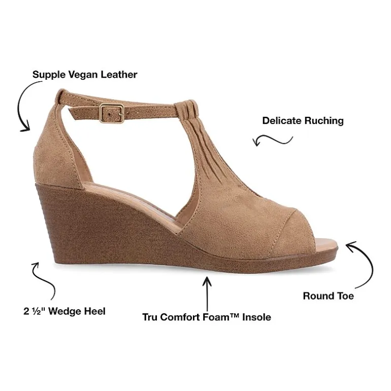 Journee Collection Womens Kedzie Wedge Sandals