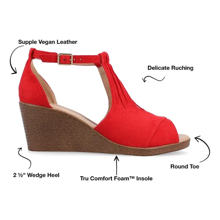 Journee Collection Womens Kedzie Wedge Sandals