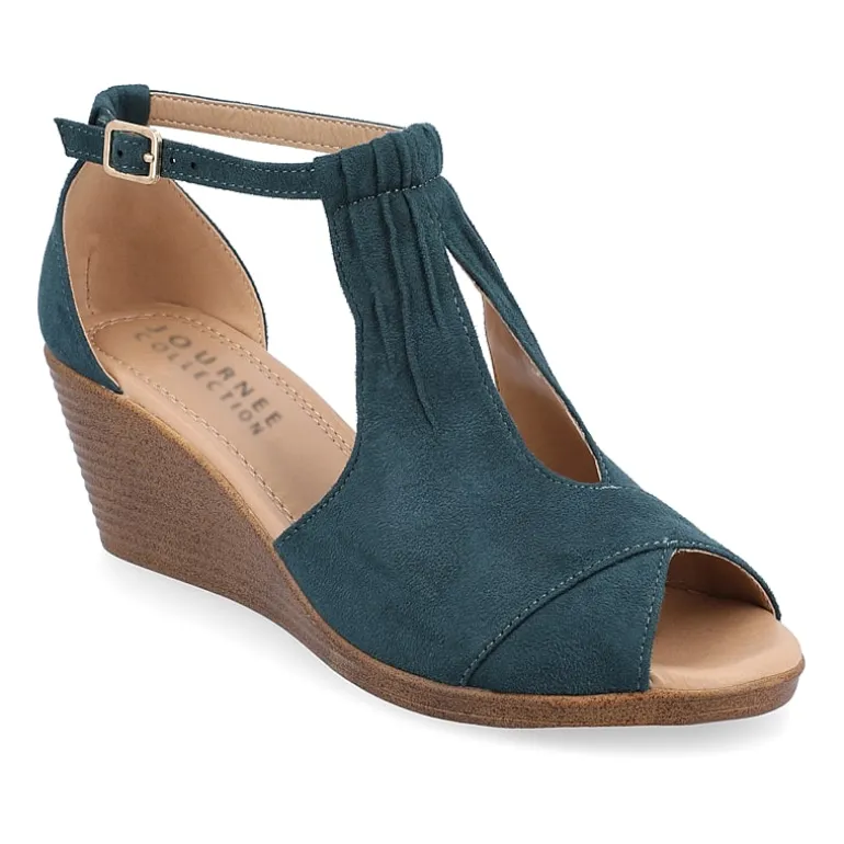 Journee Collection Womens Kedzie Wedge Sandals