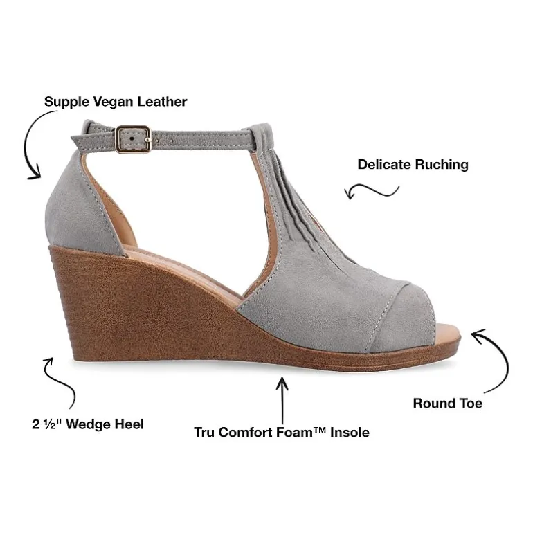 Journee Collection Womens Kedzie Wedge Sandals