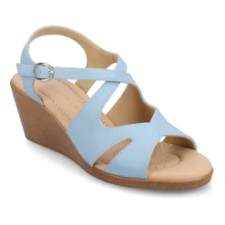 Journee Collection Womens Kedzieii Wedge Sandals