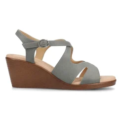 Journee Collection Womens Kedzieii Wedge Sandals