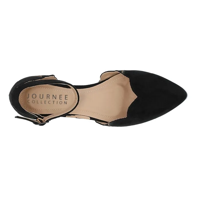 Journee Collection Womens Lana Ballet Flats Buckle Pointed Toe